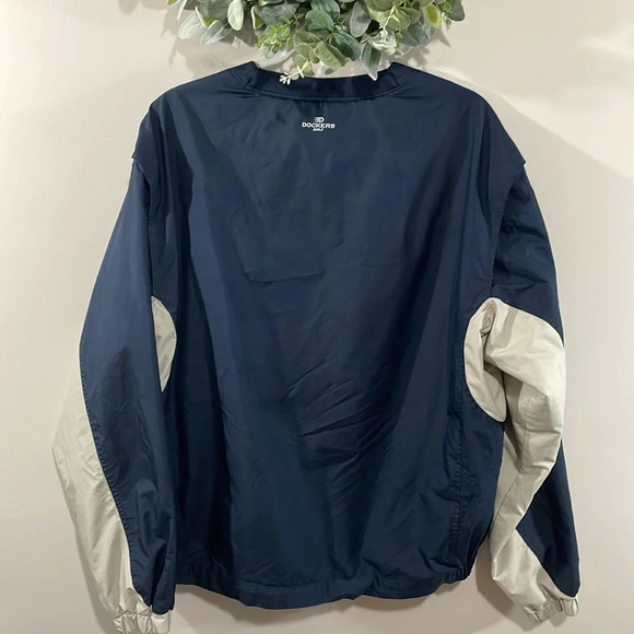 Dockers Golf Stain Defender V-Neck Pullover Windbreaker Jacket M - Picture 2 of 15